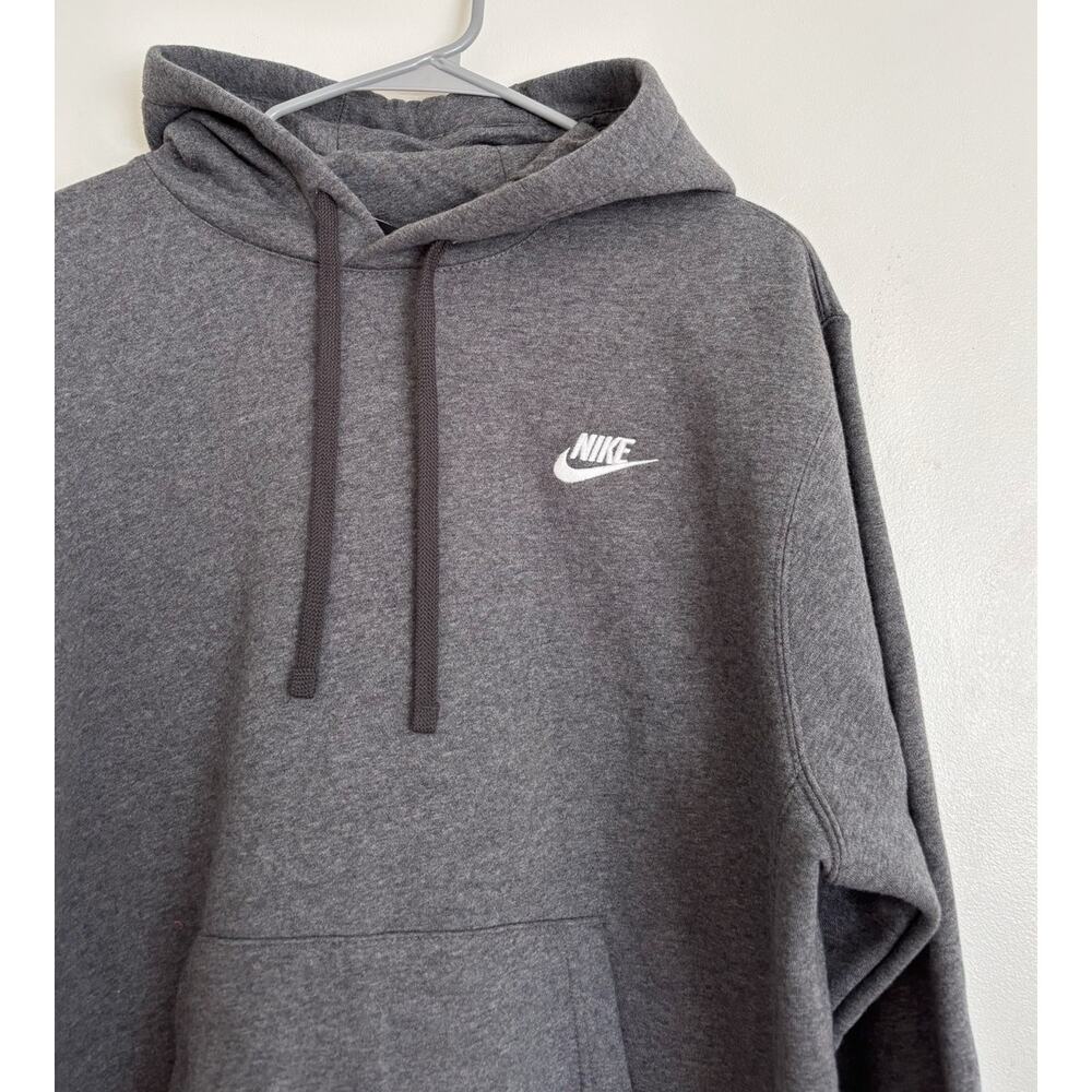 Dark Grey Nike Men's Cotton Hoodie Sweatshirt M - Picture 2 of 5